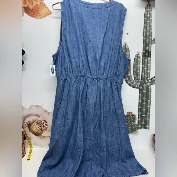 Old Navy Blue Denim Midi Dress - Picture 8 of 16